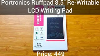 Portronics Ruffpad 85 ReWritable LCD Pad Unboxing  in Telugu [upl. by Phillip218]