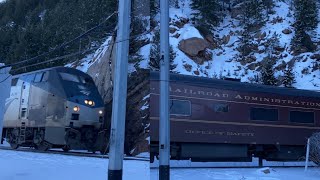 Amtraks 147 leads the California Zephyr with FRA coach entering tunnel 10 at Eldorado Springs [upl. by Mayworm]