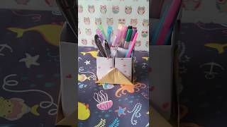 Diy Pen Organizer With Paper papercraft handmade shorts [upl. by Eemla]