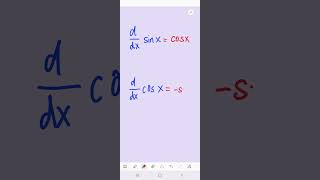 Sine and cosine differentiation math mathshorts calculus [upl. by Hugues]