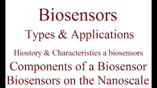 Biosensors  Examples  Types And Applications  Biotechnology [upl. by Gish87]