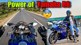 Riding BeerBikerSamy ‘s Yamaha R6 🔥 Kya Bike hai 😨 [upl. by Ajtak]