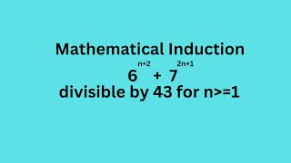 Mathematical Induction 6n2  72n1 is divisible by 43 for every n greater than or equal to 1 [upl. by Daniala915]