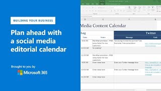 How to create a social media calendar with Microsoft Excel [upl. by Heng]