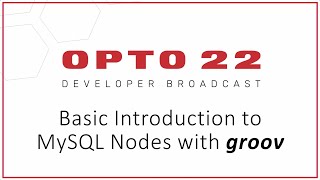 Basic Intro to MySQL NodeRED Nodes with groov RIO [upl. by Ayak512]