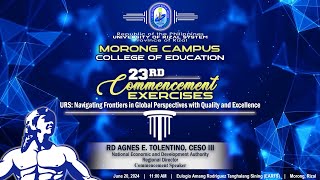 2024 Commencement Exercises College of Education  URS Morong [upl. by Gnuoy]