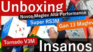 Unboxing INSANSOS Novos Cubos Maglev Alta Performance Tornado V3m  Super Rs3M  Gan 13 Maglev [upl. by Akinirt202]