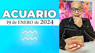 ACUARIO  Horóscopo de hoy 19 de Enero 2024 [upl. by Nairim]