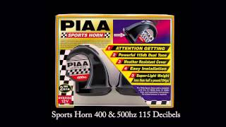 PIAA 400500hz Sports Horn vs Stock Dual Horns [upl. by Gone590]