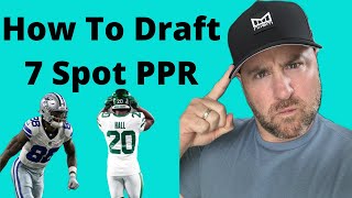 How To Draft from the 7 Spot in PPR Fantasy Football 12 Man [upl. by Dehnel]