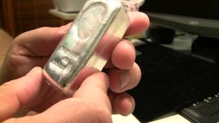 Silver Unboxing  Umicore 500g Poured Bar [upl. by Dorothy600]