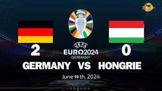 Euro 2024 Allemagne vs Hongrie les moments forts20 [upl. by Yonina]