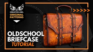 How to make an old school leather briefcase [upl. by Llarret164]