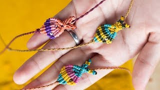 Pulsera de pez en macrame facil y rapida  MACRAME FISH TUTORIAL [upl. by May]