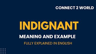 What Does indignant Means  Meanings And Definitions With indignant in ENGLISH [upl. by Teresina]