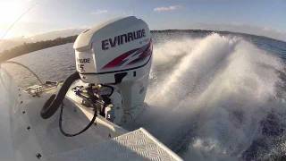 Evinrude Etec 115hp HO  WOT Smooth Water [upl. by Nichola]