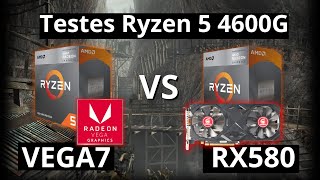 VEGA 7 vs RX 580 Veineda  RYZEN 5 4600G  TESTES EM 10 GAMES [upl. by Earehs]