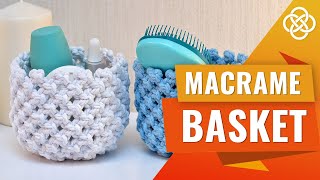 Macrame Basket DIY  Macrame DIY  Macrame Basket Tutorial [upl. by Nadoj]