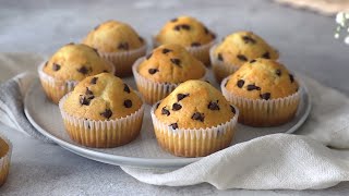 MUFFIN SOFFICISSIMI CON GOCCE DI CIOCCOLATO  TRADIZIONALI E VEGANI  VADEMECUM TASCABILE ep1 [upl. by Olegna]