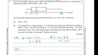 HKDSE 2012 Paper 1 Q7 Stat [upl. by Yeliab]