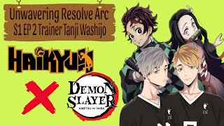 S1 EP 2  Trainer Tanji Washijo  Haikyuu x Demon Slayer Skit  Haikyuu Texts [upl. by Alael640]