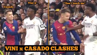 Vinicius Jr Clashes With Marc Casado During Barcelonas 40 Win Over Real Madrid [upl. by Yetnom]