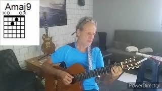 So far away Carole King Guitar cover with chords male voice Amajor [upl. by Anitnegra]