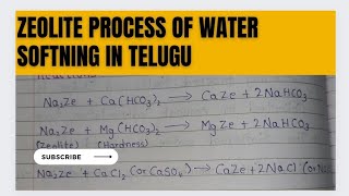 ZEOLITE PROCESS  PERMUTITS PROCESS OF WATER SOFTNING IN TELUGU ALL IN ONE CHANNEL [upl. by Anastatius]