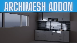 Archimesh addon scene creation overview Blender 40 [upl. by Puritan311]