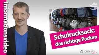 Schulrucksack das richtige packen [upl. by Leelah648]