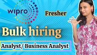 ‼️Wipro is BULK HIRING for DATA ANALYST BUSINESS ANALYST roles  04years exp [upl. by Duong]