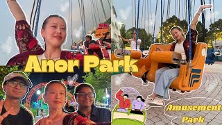 Amusement Park 🎢 with Friends  Anor Park Tashkent  roller coaster ferris wheel n more 🎡 [upl. by Heyward]