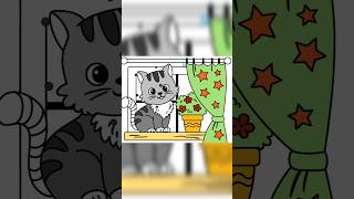 Cat coloring book coloring comment shorts shortvideo [upl. by Ainos]