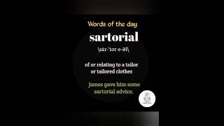 Words of the day quotStartorialquot englishplanet786 viralvideo video viralreels viralshorts shorts [upl. by Nileve]