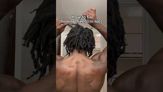 How to fix thinning locs w crochet hook  Freeform Dreads Tutorial dreadlocs freeformlocs locs [upl. by Fulmer]