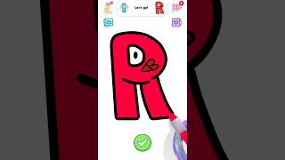 Letter R cartoon simple drawing share with your true friend shorts shortsfeed [upl. by Albarran]