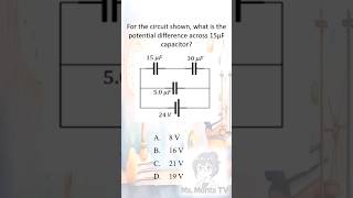 Potential Difference across a capacitor  Q14  Physics Lab Tech Test  TLS Exam UAE [upl. by Misaq]