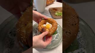 Breakfast bagel🤤😍 valeriesfood short youtubeshorts [upl. by Oetam924]