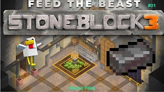 StoneBlock 3 NETHERITE CHICKENS [upl. by Oslec57]