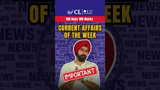 Lets Revise Important Current Affairs of the Week clat2025 currentaffairsforclat lawentrance [upl. by Arahset]