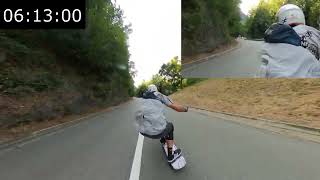 Crazy Amazing Long Run  Downhill Skateboarding Italy 2  Raw Run [upl. by Arette]