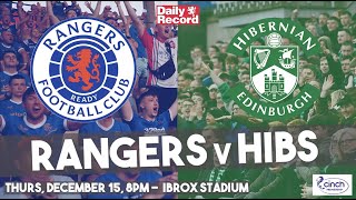 Rangers v Hibs match preview with live stream and TV details team news and manager quotes [upl. by Gnohp]