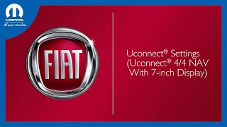 Uconnect® Settings Uconnect® 44 NAV With 7inch Display  How To  2022 Fiat 500x [upl. by Godiva]