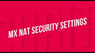 Cisco Meraki MX  NAT Security Settings overview and configuration steps [upl. by Scherle]