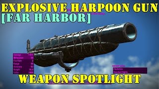 Fallout 4 Far Harbor Weapon Spotlights Explosive Harpoon Gun [upl. by Handal276]