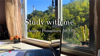 2 HOUR STUDY WITH ME  Relaxing classical music  Pomodoro 5010 [upl. by Adroj]