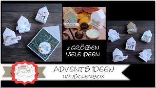 Häuschenbox 2 Größen  Teelichtverpackung  Adventskalender  Adventsideen  Stampin´Up  Anleitung [upl. by Assel]