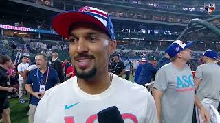 Marcus Semien talks about representing the Rangers at the AllStar Game [upl. by Rosse]