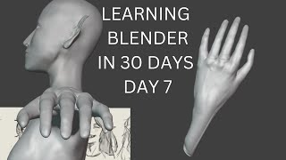 Learning Blender in 30 Days  Day 7 HAND SCULPTING 🫰 18 hrs [upl. by Mecke]