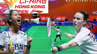 Putri Kusuma Wardani INA VS Line Hojmark DEN  Quarterfinal Badminton Hongkong Open 2024 [upl. by Gniy831]